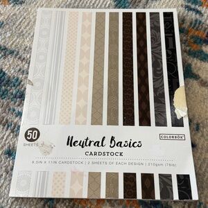 Colorbok Neutral Basics Cardstock 8.5 x 11 browns creams tans pattern paper